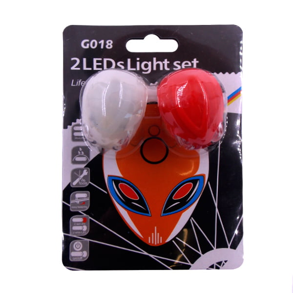 SVETLO MTB SO STOP LED BELO CRVENO G018 -2 SPAJDRMEN SILIKONSKO+