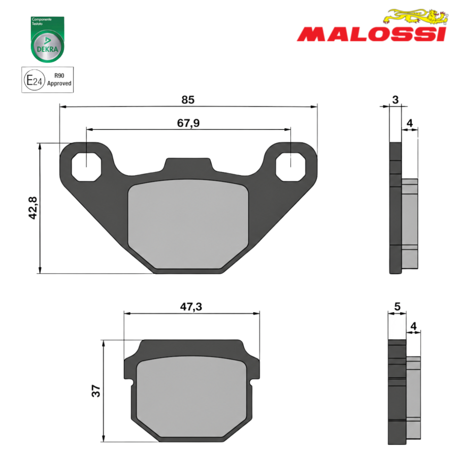 PLOCKI FA 83 A 9mm B 7mm 6215059BB SPORT MALOSSI*