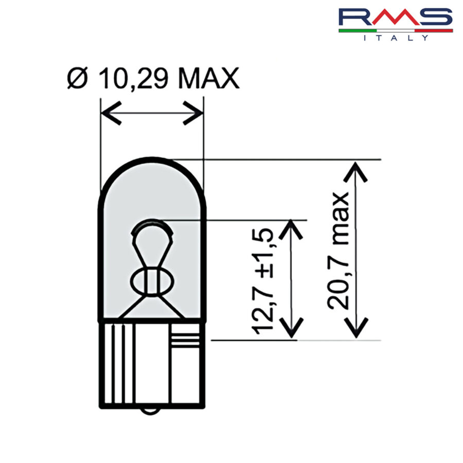 SIJALICA 12V5W T10 UBODNA 246510281 RMS ITALY