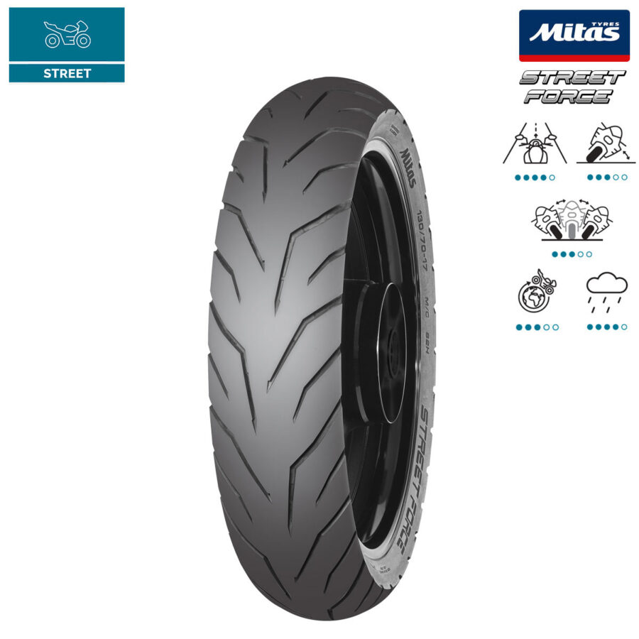 NAD. GUMA 130/70-17 62H TL/TT STREET FORCE 210 km/h MITAS NEW*