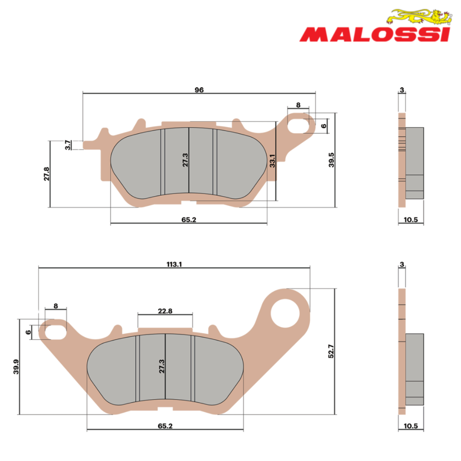 PLOCKI FA 706 10,5mm 6218137BS MHR SYNT MALOSSI*